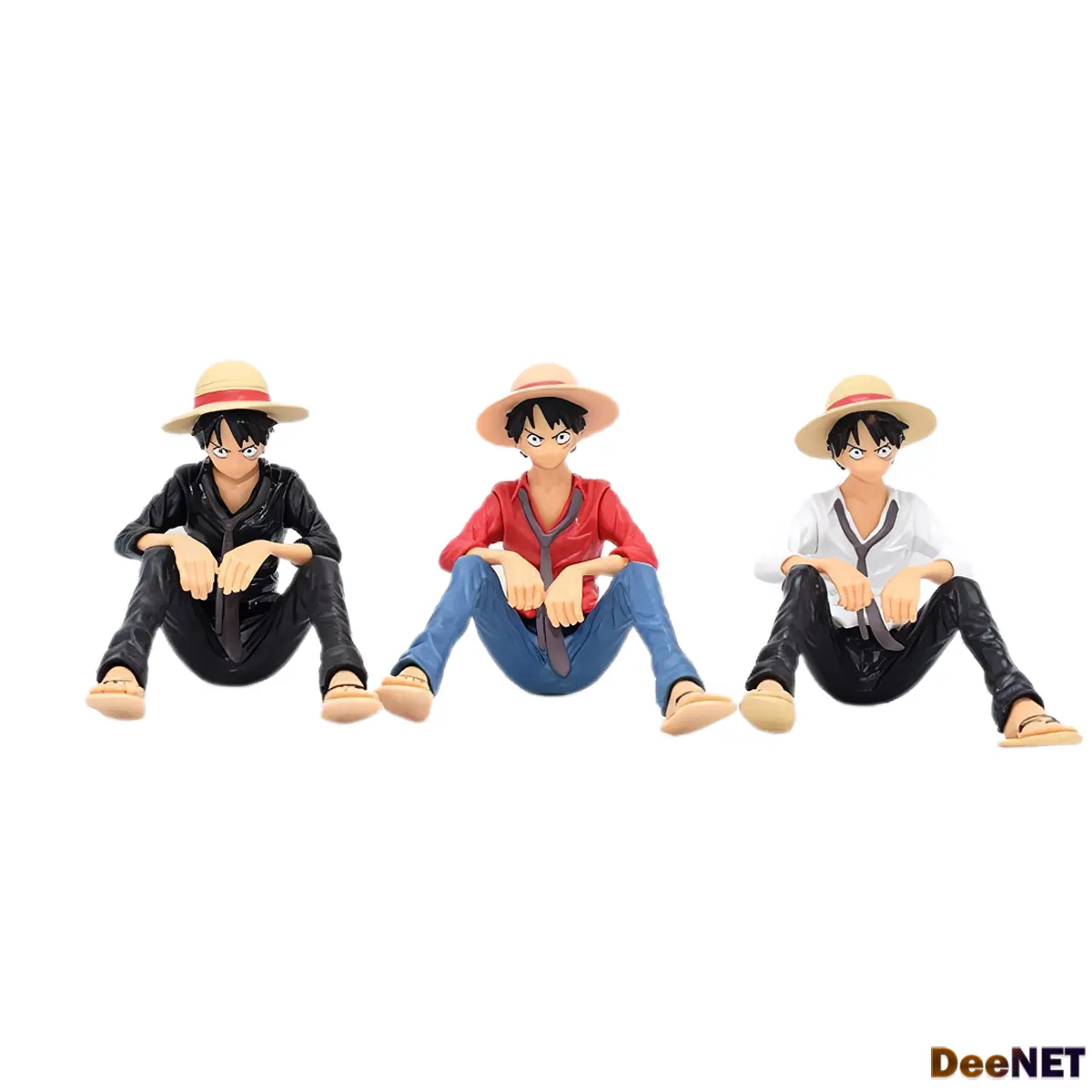 Luffy Sitting Posture Shirt Color One Piece 12cm Action Figure PVC