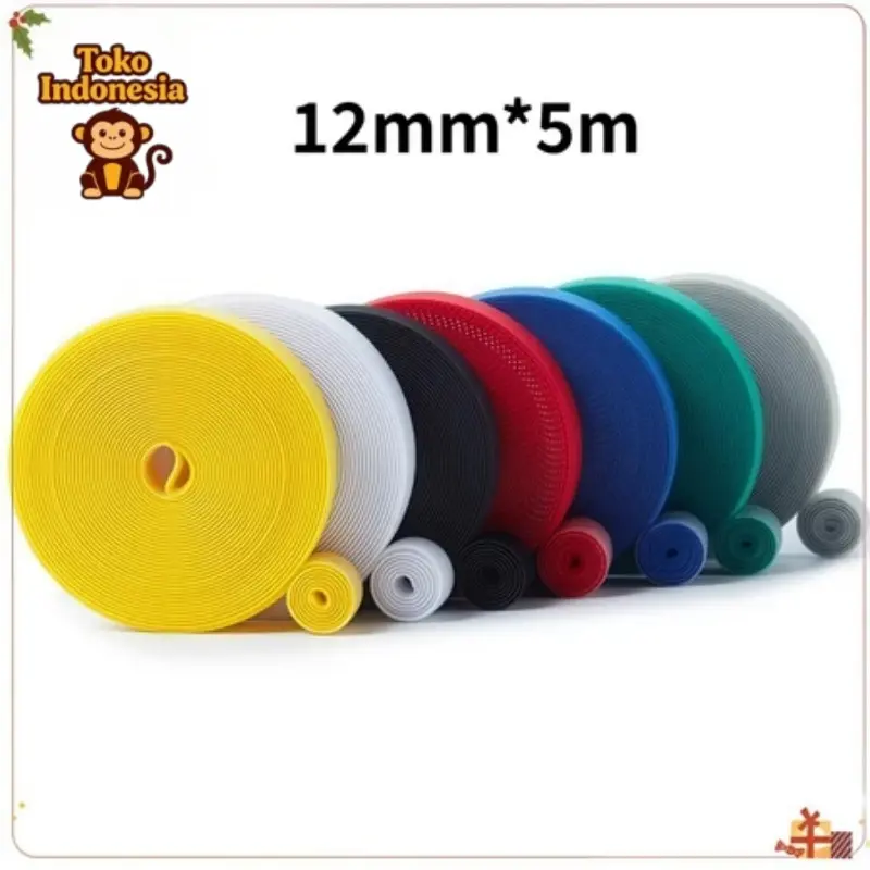 5 Meter Perekat Strap Velcro Cable Organizer Pengikat Kabel Velcro Fiber Serbaguna Strap