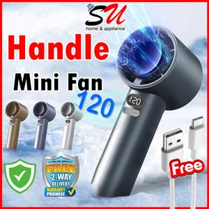 SU LED Rechargeable Mini Fan Electric Handheld Kipas With Portable USB Charging Battery Hand Fans Cooler Display Cooling Mobile White