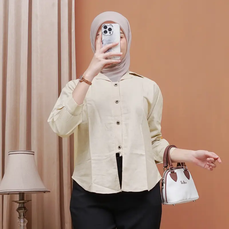 Amary Top Outer Linen Atasan Wanita / Kemeja Oversized / Kemeja Linen Terbaru 5