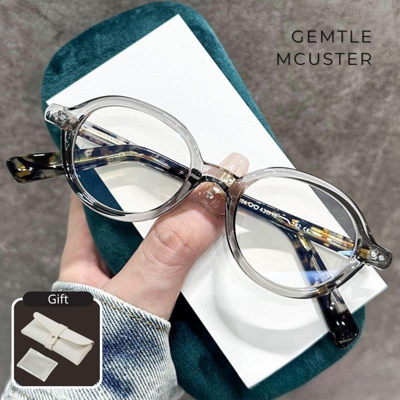 Gọng Kính Mắt Họa Tiết Da Báo Hình Bầu Dục Phong Cách Cổ Điển Dành Cho Nam Và Nữ Gọng Nhỏ Thích Hợp Cho Văn Học Và Người Hâm Mộ Chống Ánh Sáng Xanh Kính Cận Thị YD10 '5 11324