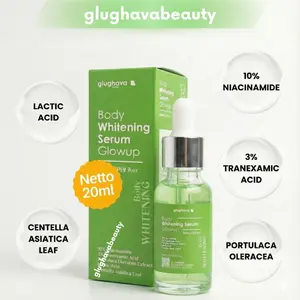 GLUGHAVA Body Serum Body Whitening Glowup 10% Niacinamide 3% Tranexamic acid portulaca Oleracea Centella Asiatica Leaf Lactic Acid - (20ml)