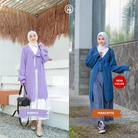 Gambar Hijacket Hijaber ARA Jaket Rajut Panjang Premium Acrylic Outerwear Halus dan Stretch - Purple dari Hijacket Mall_NEW Kota Bandung 5 Tokopedia