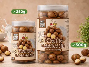 [Hosit] Macadamia Nuts Rasa 250gr 500gr 1kg Halal Cemilan Sehat Premium Tanpa Pengawet dan Pewarna Buatan Tekstur Renyah Alami Garing