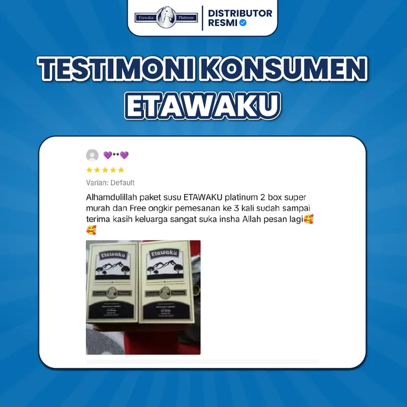 ETAWAKU PLATINUM - Paket 2 Box Susu Bubuk Kambing Etawa Original (Distributor Resmi SUdah BPOM dan Halal MUI) Bisa COD 5