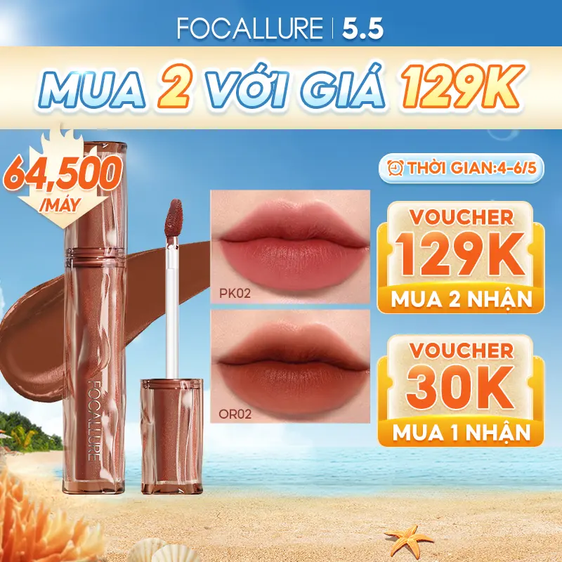 [Voucher 89k] FOCALLURE Pro-blur Airy Velvety Son Kem Nhung Hỗ Trợ Dưỡng Ẩm Cho Môi Mềm Mướt