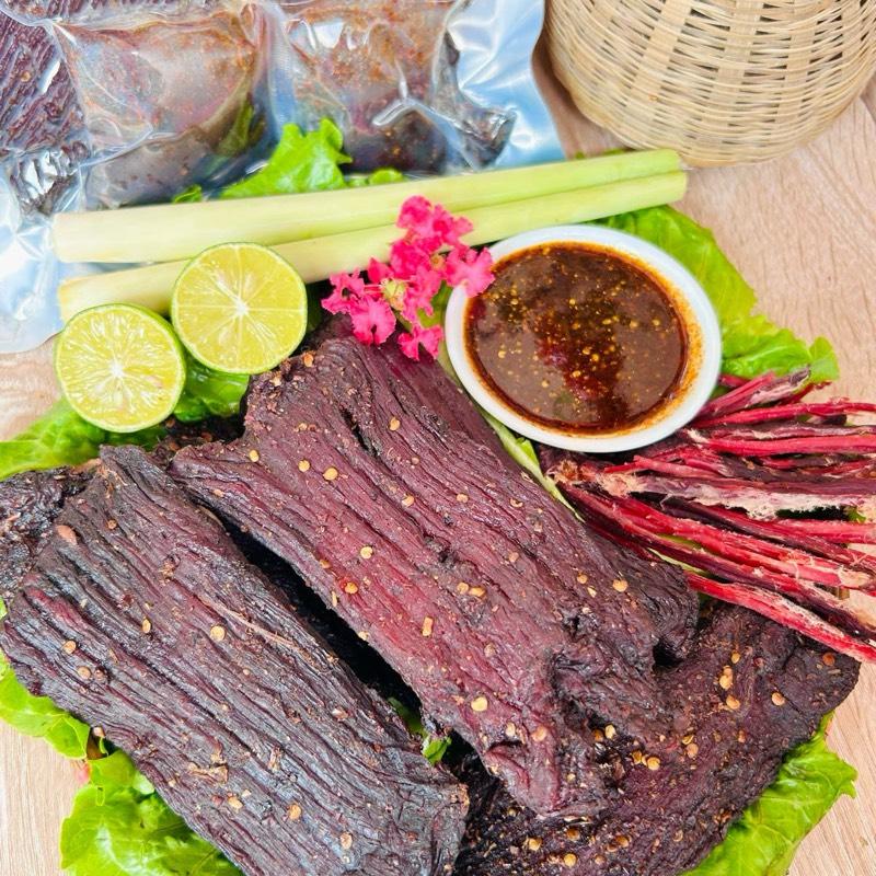   Deal Sốc  2KG Thịt Trâu sấy khô vị hạt dổi mắc khén Tân Loan Foods - Ăn Vặt Snack trau say Thức Ăn Cay - Đồ ăn vặt 