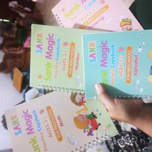 SANK Magic Copy Book 1 SET ISI 4 BUKU + PULpen Buku Belajar anak mainan edukatif anak pen alat Stationery