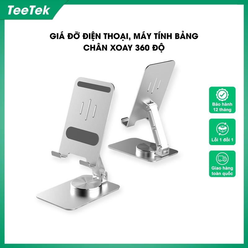 Giá đỡ Điện thoại iPhone iPad Máy tính bảng Tablet chất liệu kim loại chân xoay 360 độ gấp gọn