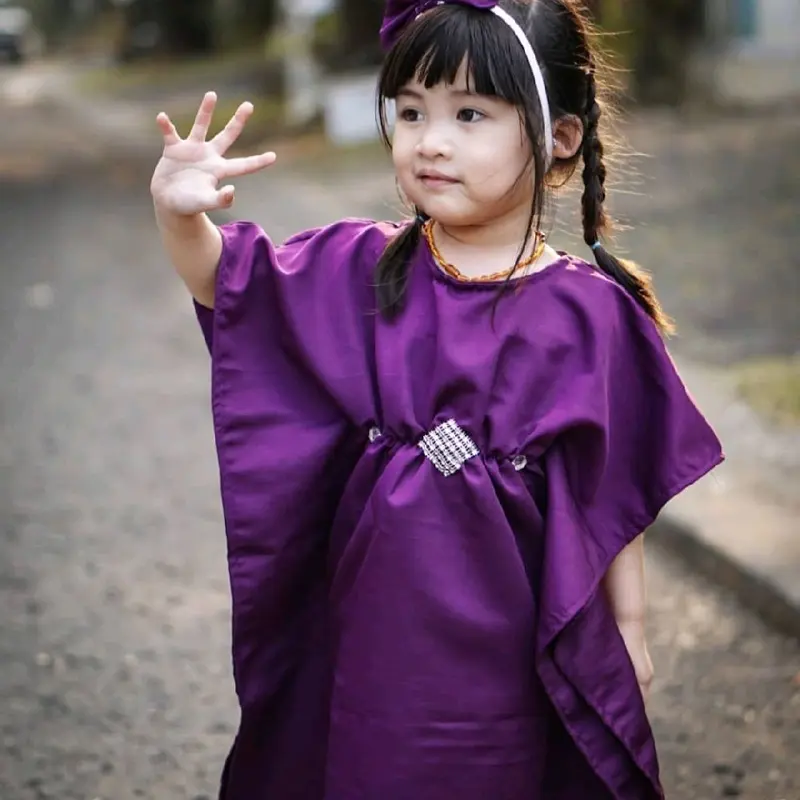 Kaftan bayi dan anak perempuan bahan balotely 0-2tahun (Set bando) 7