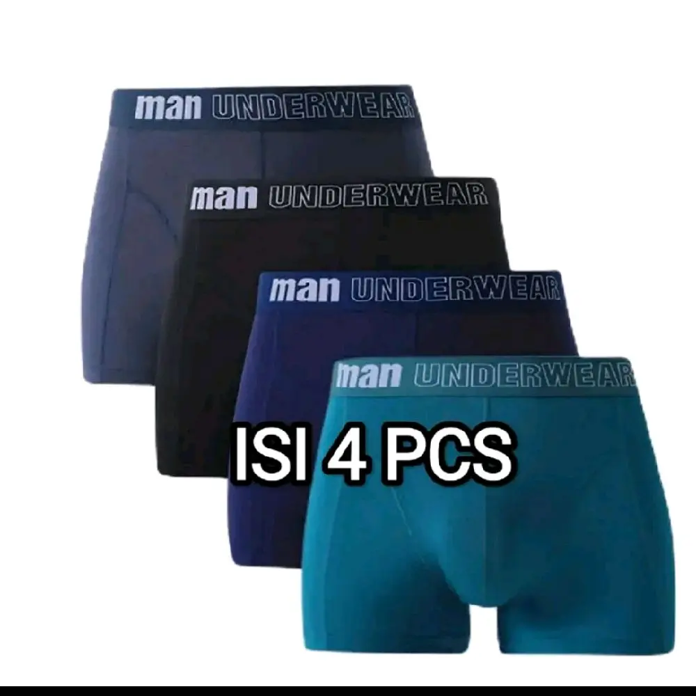 BOXER TERBAIK!! 4pcs nyaman dan stylish, dengan bahan katun yang lembut dan desain modern, boxer ini cocok untuk semua aktivitas