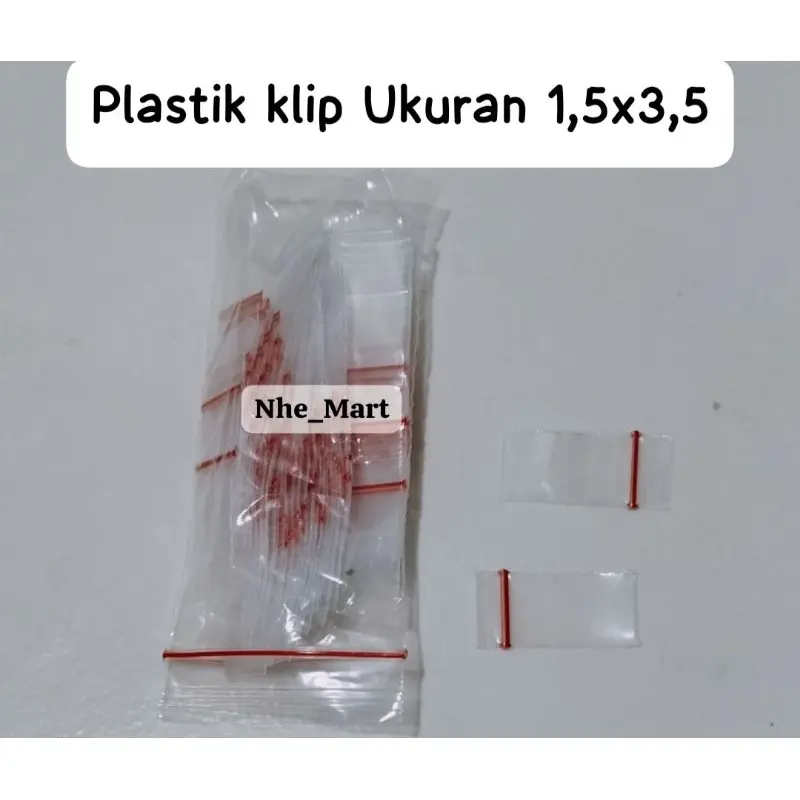 500+ Plastik klip/Ziplock/Zipper ukuran 1 5x3 5 kuat klipnya tebel plastiknya