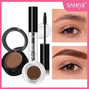 SANIYE Duo Profesional de Cejas M250 & M310 | Polvo y Pomada para Rellenar + Gel Fijador Transparente | Efecto Cejas Perfectas | Define Rellena y Fija | Kit Profesional para Cejas Definidas