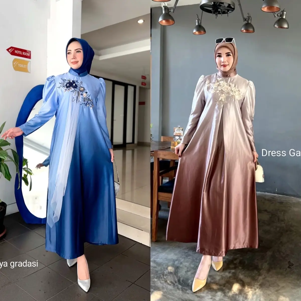 Hilya Gamila Dress Gradasi by Vienara