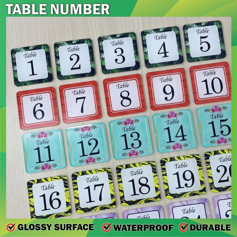 Table Number/ Nombor Meja/ ·/ Acrylic Sign/ WA44 - TikTok Shop Malaysia