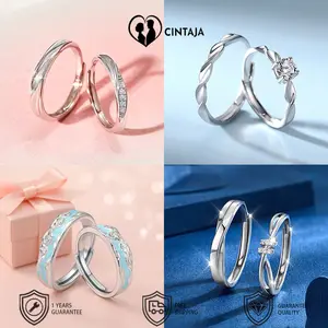 Cincin Pasangan Wanita Pria Gaya Korea Cincin Tunangan Glow in The Dark Hadiah Romantis Ulang Tahun & Pernyataan Cinta Lamaran Bisa COD Gratis Box Anti Karat Anti Pudar Adjustable Garansi 1 Tahun 108