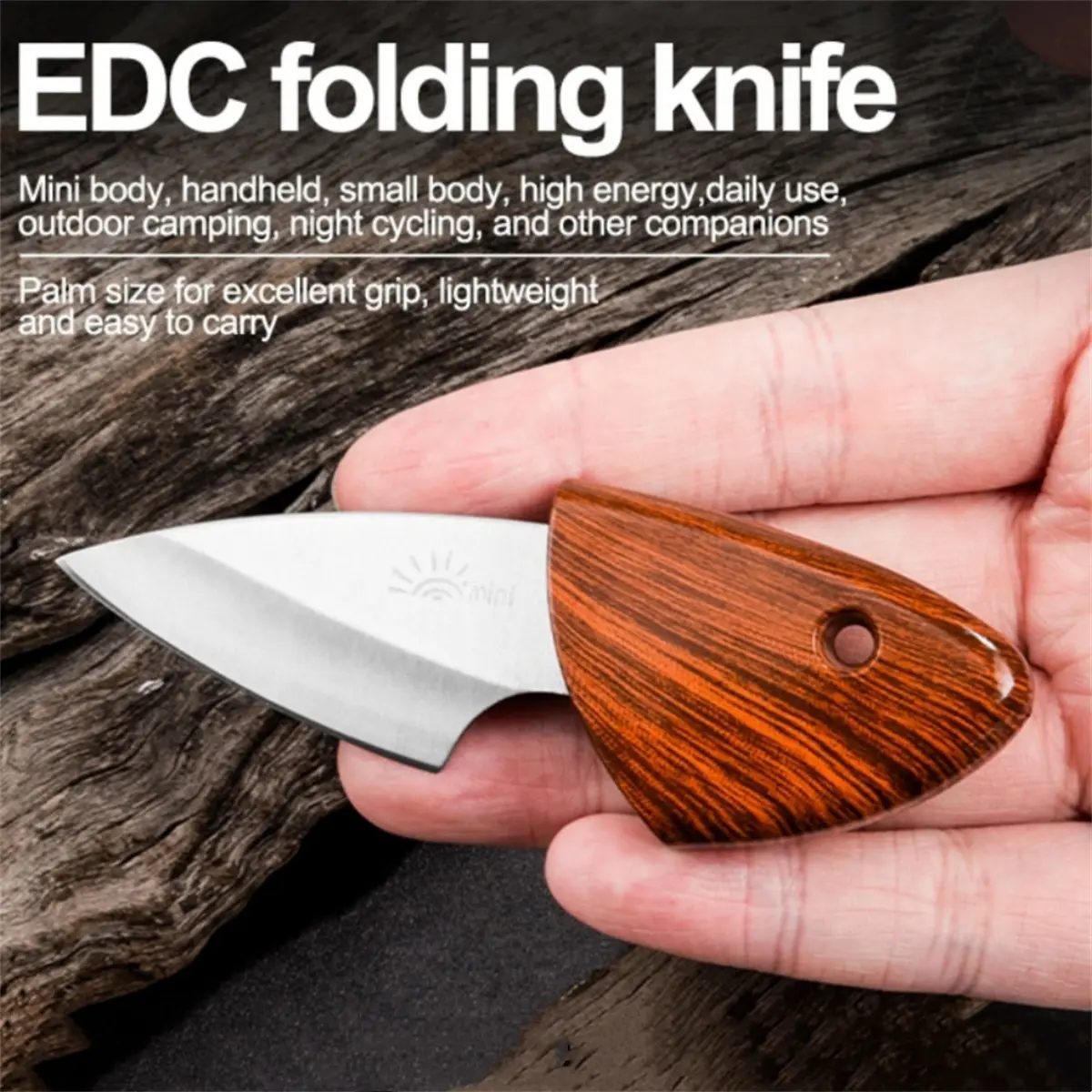 【BUY 1 TAKE 1】Stainless steel kitchen knives, mini wood grain household fruit knives, random knives, stainless steel precision knives