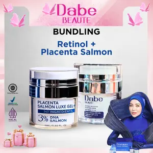 [KERANJANG] BUNDLING RETINOL BOOSTER WHITENING SLEEPING MASK + PLACENTA DNA SALMON DABE BEAUTE