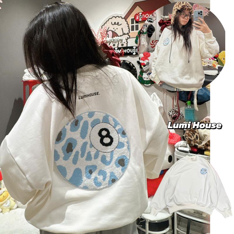 MỞ BÁN HÀNG MỚI VỀ LUMI HOUSE ÁO SWEATER CỔ TRÒN SEASONS BI-A CLUB THÊU XÙ SẮC MÀU THU ĐÔNG CHẤT LIỆU NỈ BÔNG MỊN FORM RỘNGáo kiểu mùa đông