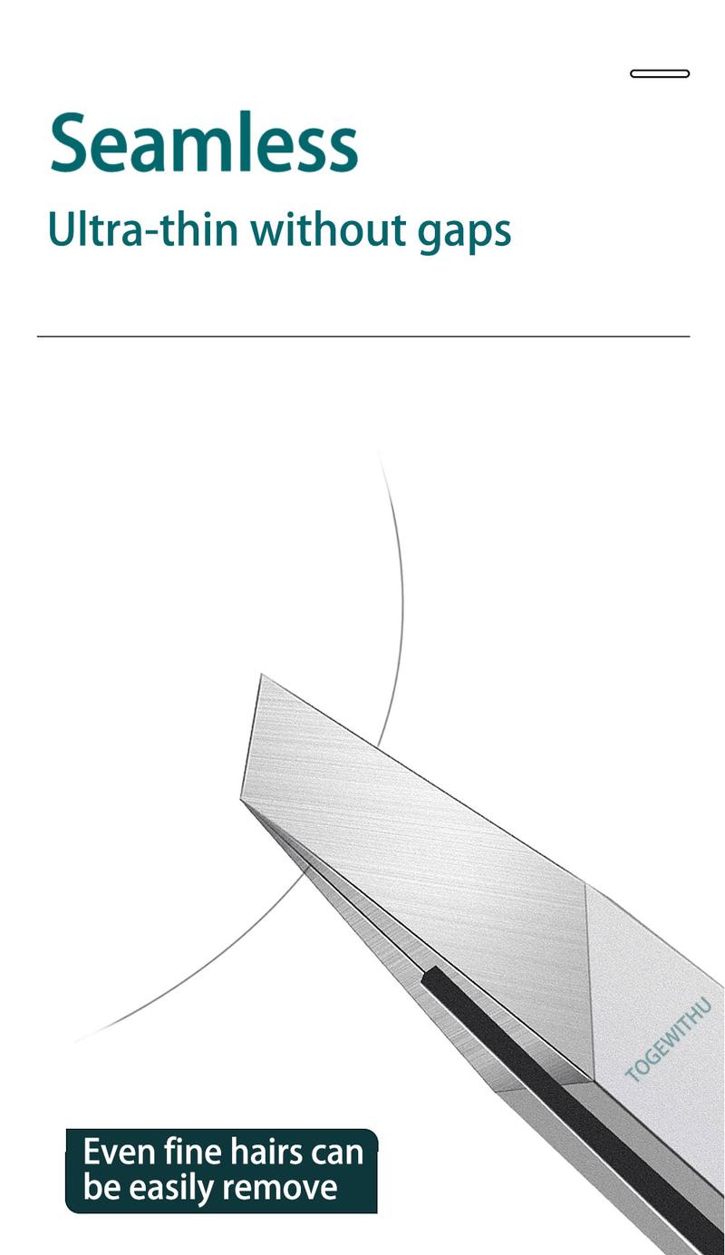 Product Introduction of Stainless Steel Slant Tweezer, Precision Tweezers for Eyebrows Ingrown Hair Removal Makeup Tools Fine Hairs Puller 21