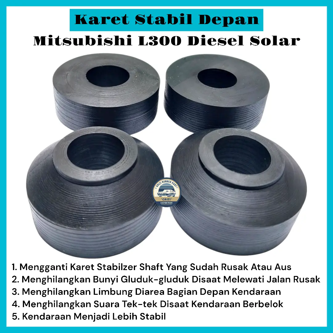 Karet Stabil Stabilizer Strutbar Depan Mitsubishi L300 Diesel Solar 1Set(4Pcs) Ban