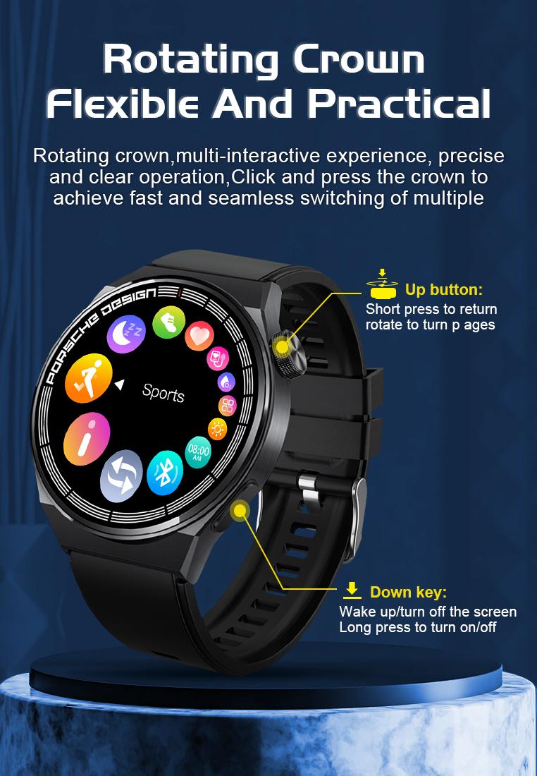 Product Introduction of Simbojoy SmartWatch GT8 Anti Air Original Layar Terang 1.28''Pemantauan Tidur Alat pengukur langkah Jam Pintar  ZN025 5