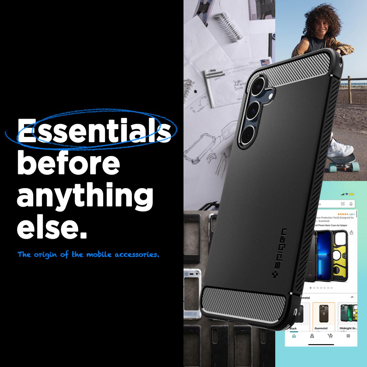 Spigen Galaxy A55 (2024) Case Rugged Armor - Matte Black ACS07500-1