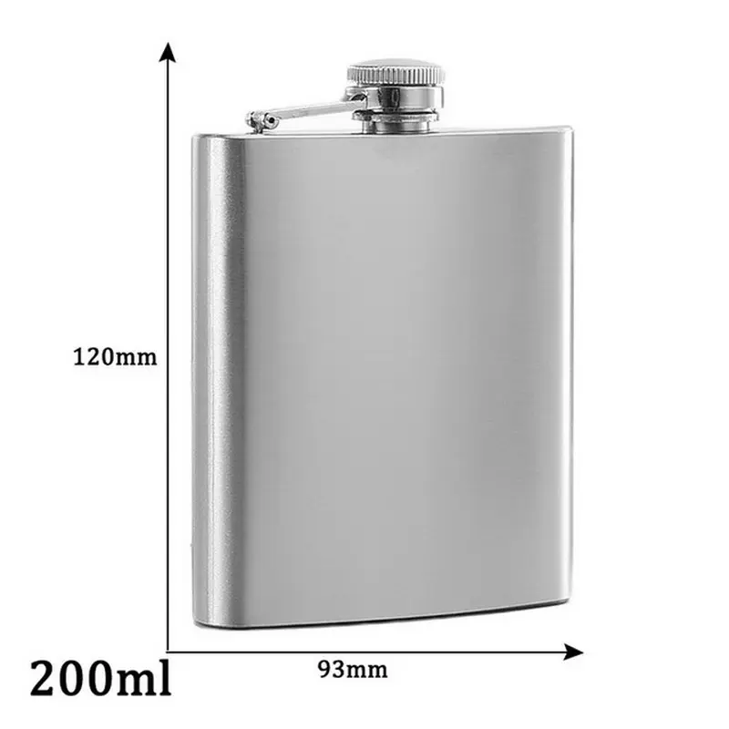 Bình Đeo Hông Bằng Thép Không Gỉ Di Động, 7Oz, Flagon, Rượu Whiskey, Rượu Vang, Nồi, Chai, Quà Tặng 7