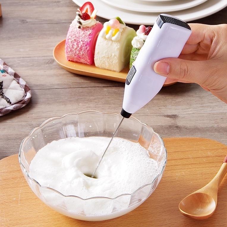 Máy Đánh Trứng Mini Cầm Tay Dùng Pin 2A, Tạo Bọt Cà Phê, Sữa, Kem Tươi Tiện Lợi Khi Du Lịch 88065 TDCSHOP