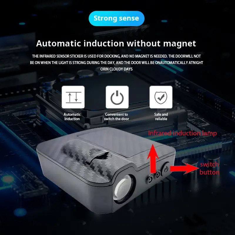 2PCS New Universal Led Car Door Welcome Laser Projector Logo Ghost Shadow Wireless Car Courtesy Lamp kit For Jeep welcome light Projection Lights laser door light accessory courtesy light Automotive interior door light ambient tiktok shopsprng glowup 3