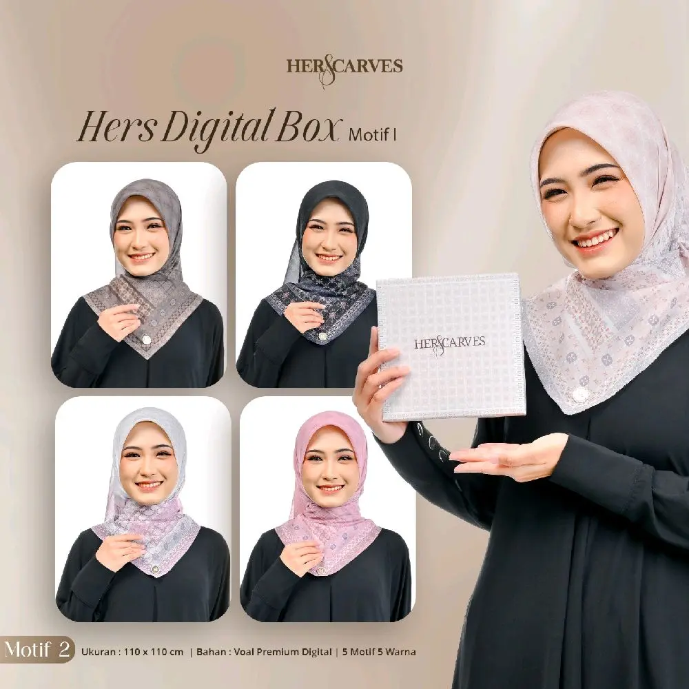 premium hijab herscarves original (2 box)