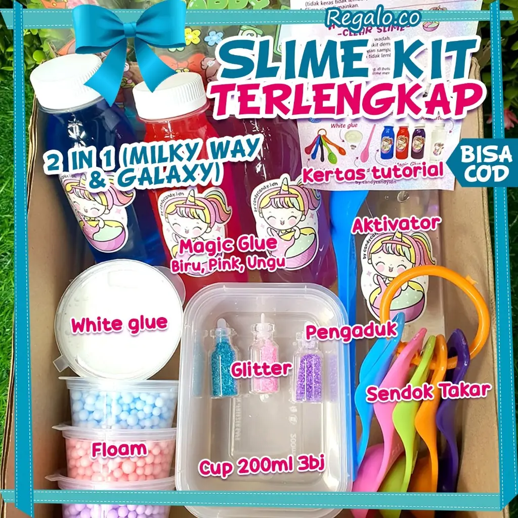 Paket Slime Kit Unicorn Galaxy
