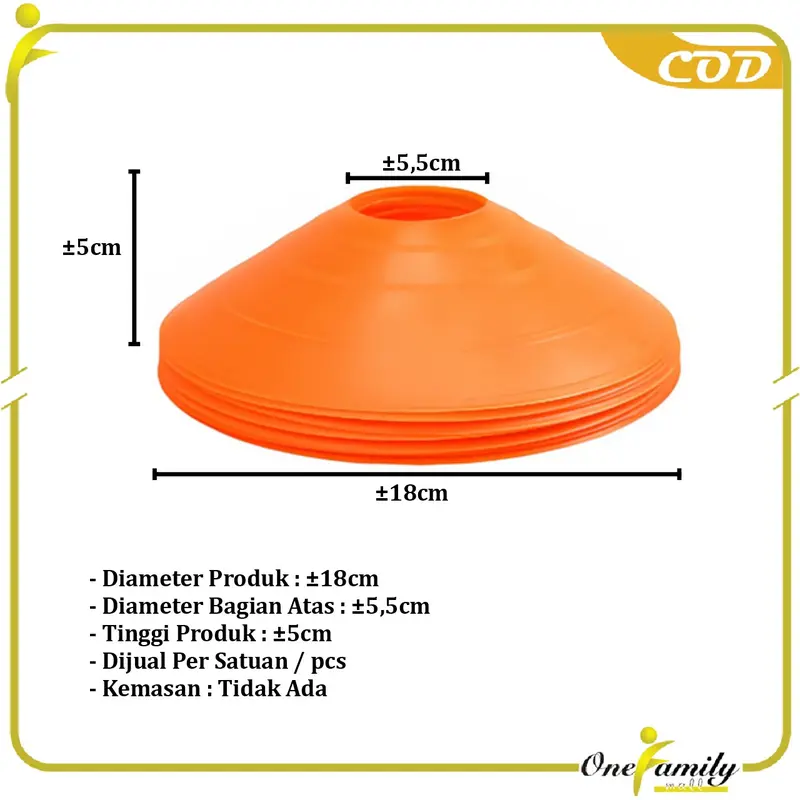 [COD] OFM O20 Cone Sepak Bola Kun Mangkok Marker Latihan Atlet 8