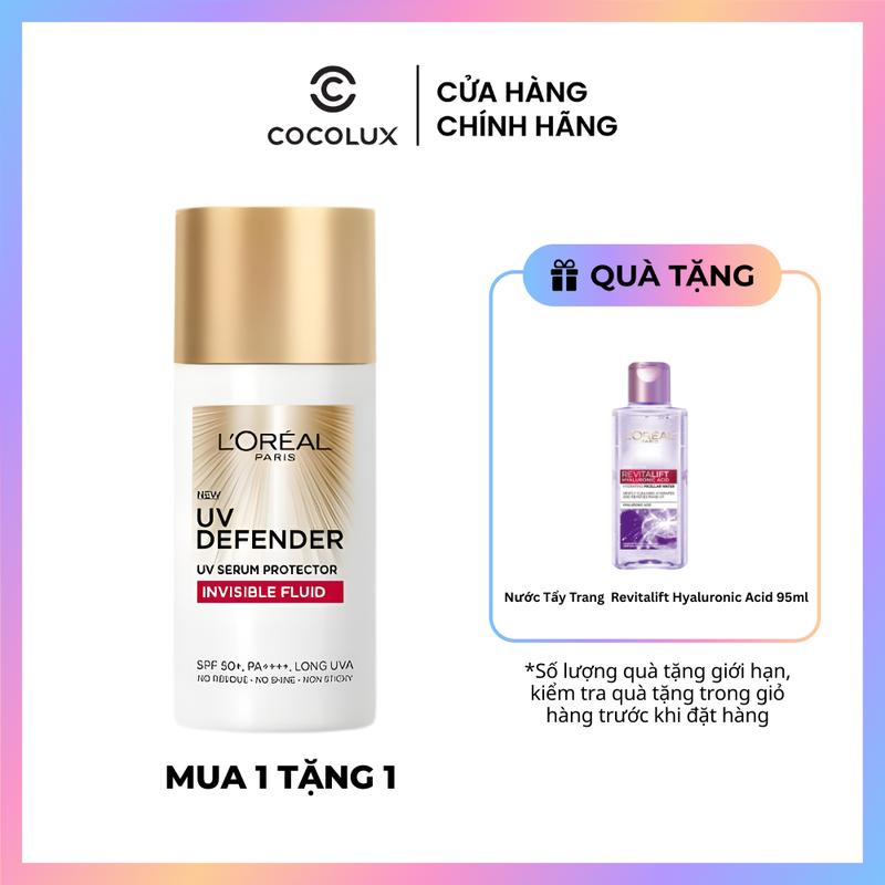 Kem Chống Nắng Loreal Paris UV Defender Serum Invisible Fluid Mỏng Nhẹ 50ml