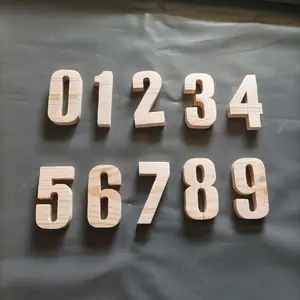 NOMOR ANGKA TIMBUL KAYU JATI BELANDA TINGGI 8 CM DIY NO. RUMAH EDUKASI