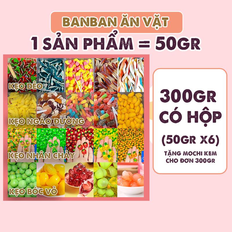 Đi đơn từ 300gr - khách tự Mix Kẹo dẻo chíp chíp mỗi phân loại 50gr Kẹo dẻo tự mix vị kẹo trái cây thơm ngon Ăn Vặt Food Hạng mục
