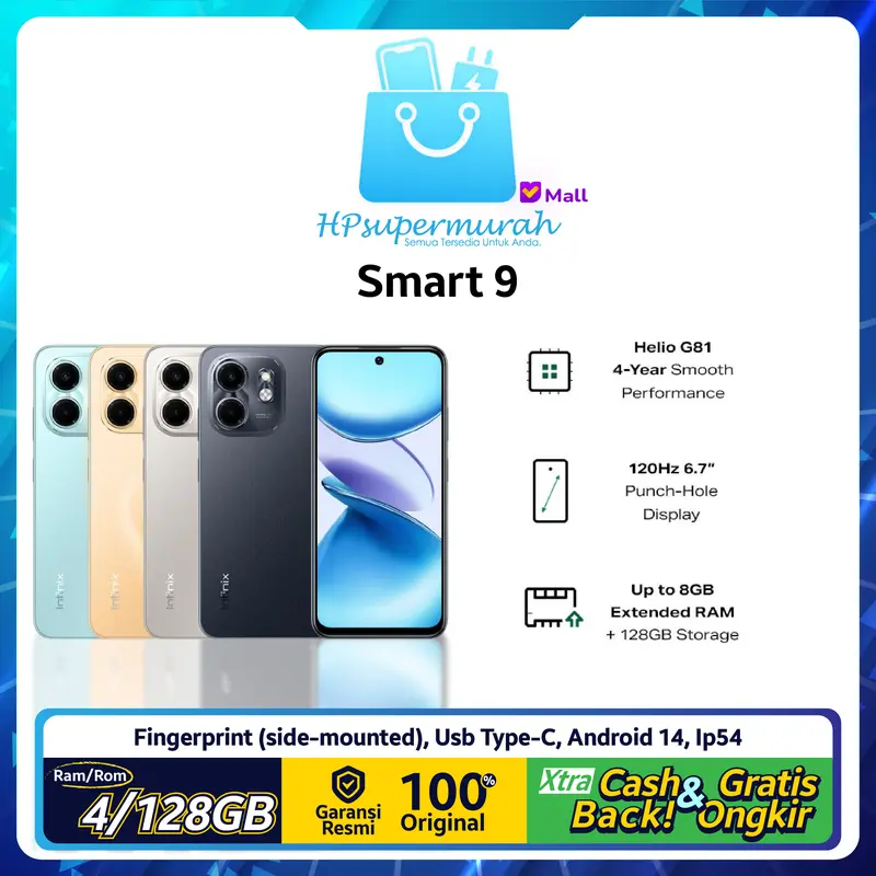 Infinix Smart 9 4/128 Garansi Resmi 0