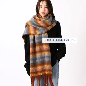 Scarf Panjang Tebal Wanita Pria Hangat / Syal Leher Wool Musim Dingin Termurah