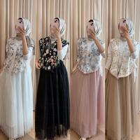 Gambar Delova Wardrobe - ROK TUTU POLOS 3 LAYER Cantik Wanita A-line Korean Style Lebar Kasual Tile Lembut Bridal Import Polos Dewasa MIDI Skirt - Rok Tutu White 3/4 dari Delova Wardrobe Kab. Bantul 1 Tokopedia