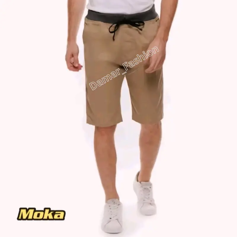 PROMO GILA !!! CELANA CHINOS PENDEK PRIA DEWASA 100 RIBUAN ISI 5 PCS CELANA CHINOS PINGGANG KARET ELATIS NYAMAN DIPAKAI 2