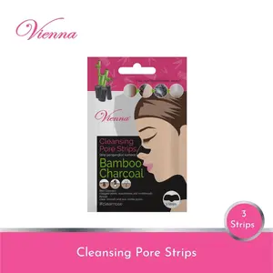 Vienna Cleansing Pore Strip Charcoal - isi 3 sheet Hidung