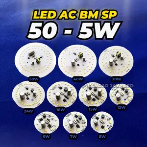 PCB LED AC (BM SP-2) All Watt 5,7,9,12,15,18,24,30,40,50. ~Free kabell~