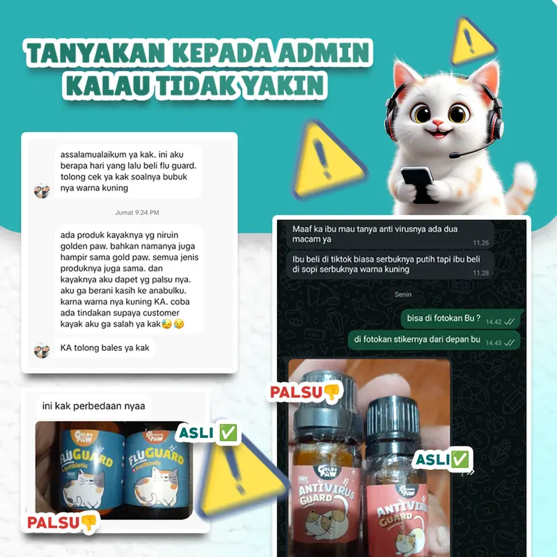ANTI-VIRUS GUARD 5gr by Golden Paw Obat Virus Calici Distemper Panleu Flu Berat Demam Lemas Panleukopenia Kucing Ampuh Terbaik 7