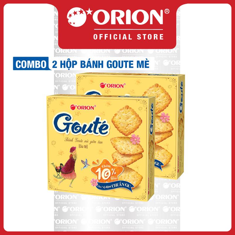 Combo 2 Hộp 8 gói bánh Orion Goute mè giòn tan 316,8G