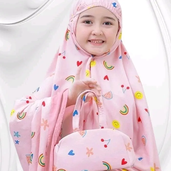 mukena anak motif pelangi // mukena terbaru dan viral 2025 Katun Nyaman