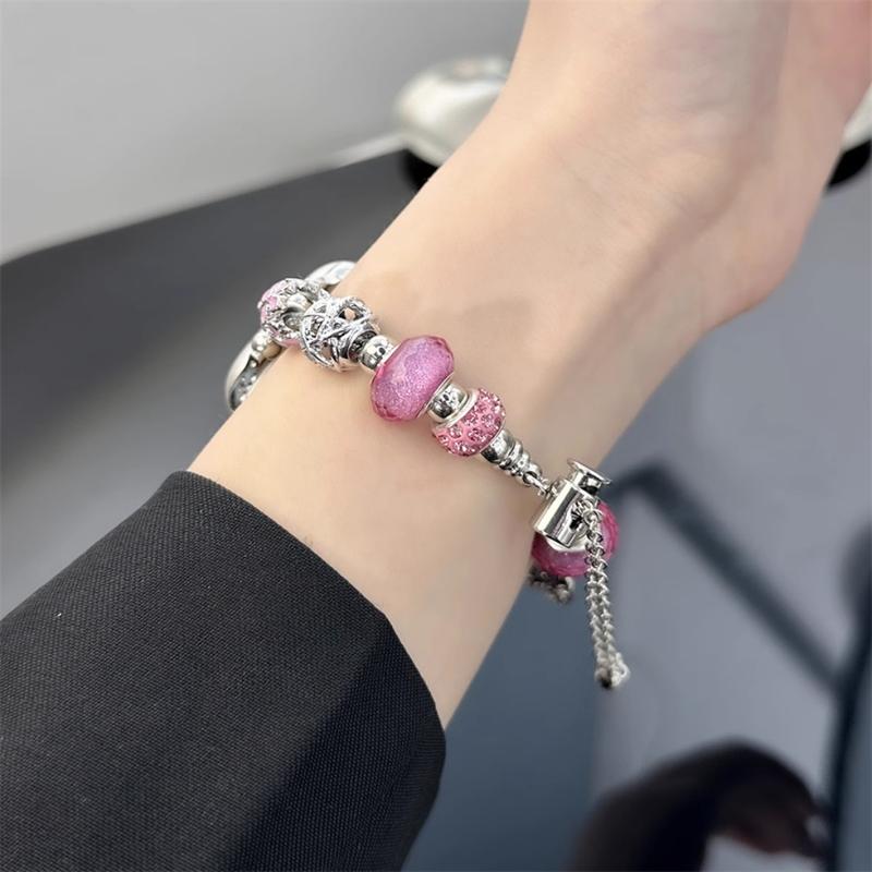 ROJO FOX Pink Pearl Gelang Tali Jam Elegan Strap tali jam tangan smartwatch iWatch Women's Watch Bands | Stylish Straps 7