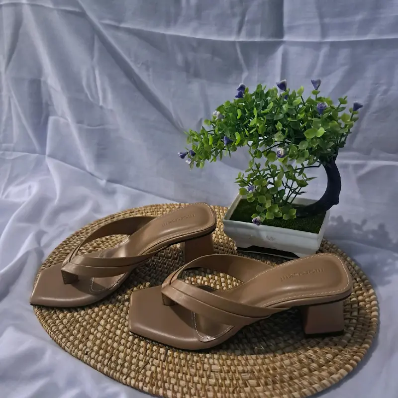 High heels wanita sandal hak tinggi 5cm simple model terbaru murah Kasual 4