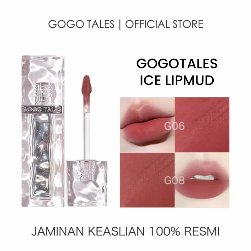 [BPOM]GOGO TALES ice lipmud LIP CREAM MATTE LIPSTICK LIP TINT LONG LASTING LIP & CHEEK MUD GT620 0
