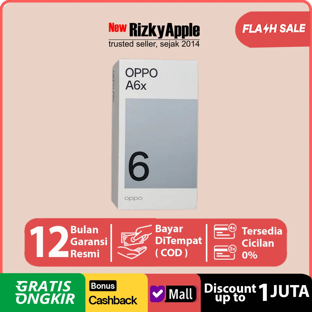 Oppo A6X 64GB 128GB 256GB [ Ram 4GB / 6GB ] Purple Blue Garansi Resmi Indonesia
