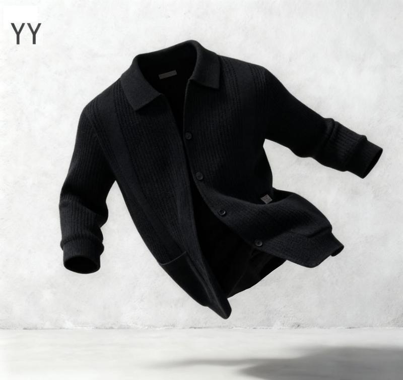  '' Áo Khoác Cardigan Nam Dệt Kim Bamboo-Cool Thời Trang Hàn Quốc Mềm Mại Thoải Mái Cho Mùa Xuân Thu Không có lỗ khuy  